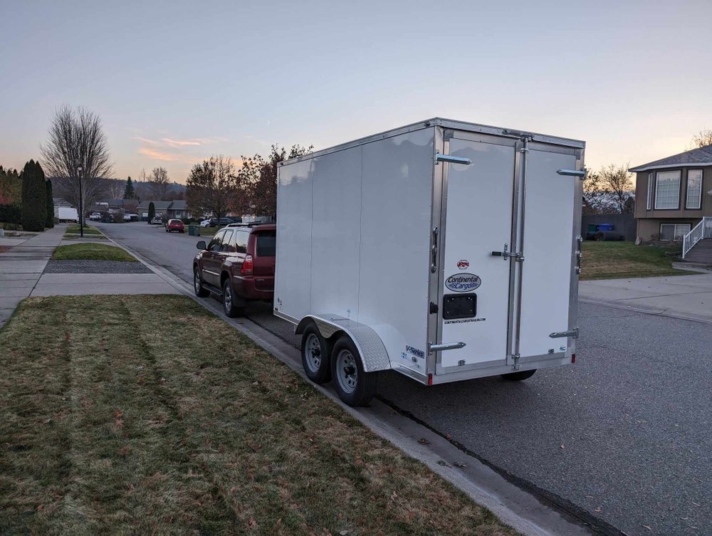 Trailer hooked to car
